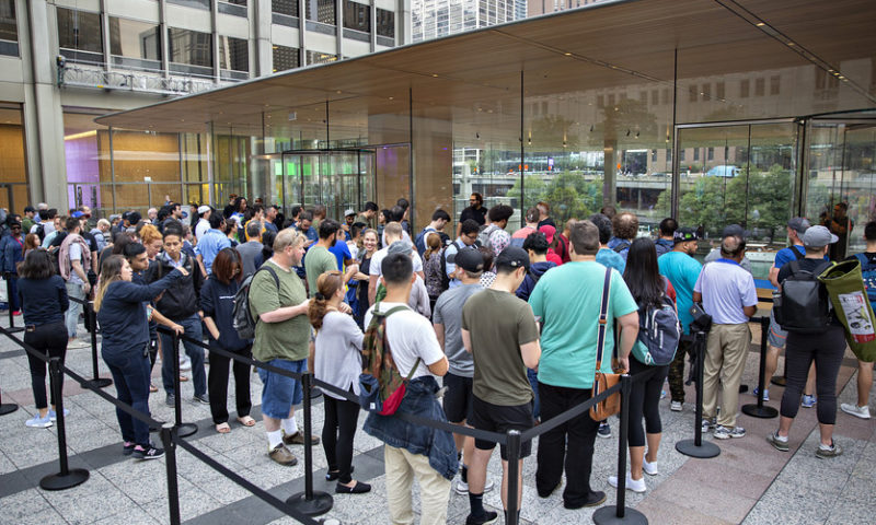 iPhone lines were shorter this year, though that might not mean much for Apple
