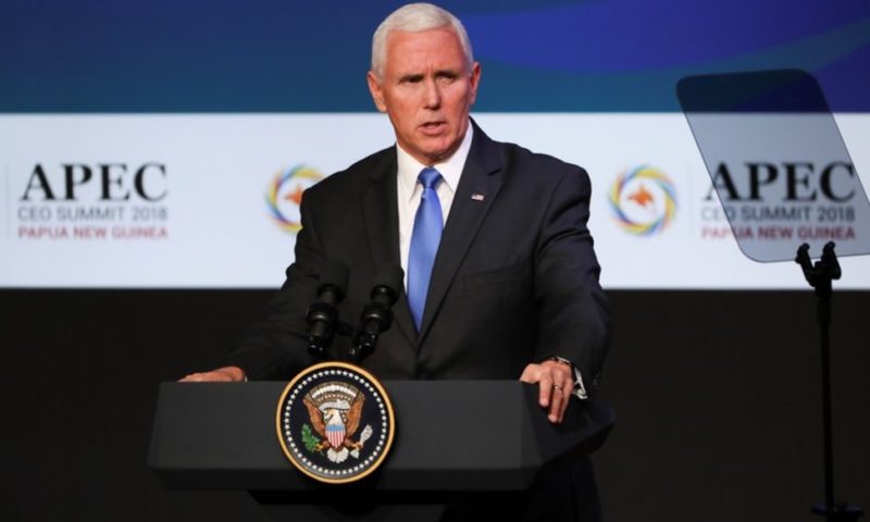 Pence Vows No End to Tariffs Until China Bows