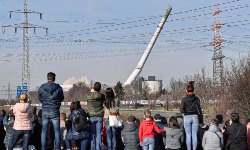 Former Coal-Fired Power Plant Is Demolished in Germany