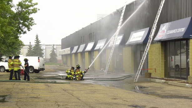 Fire breaks out at west Edmonton business