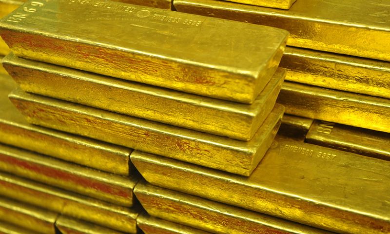 Gold futures settle lower, then rally past $1,450 as Trump threatens new tariffs on Chinese goods