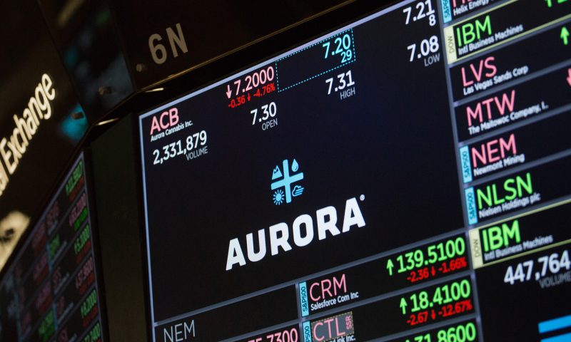 Aurora Cannabis stock slides nearly 12% on news of up to $1.4 billion goodwill impairment charge
