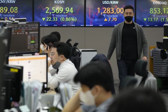 Asian shares track technology-led sell-off on Wall Street