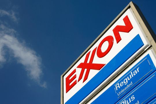 ExxonMobil’s stock gains, reflecting little reaction to Wall Street Journal report on climate-change denial